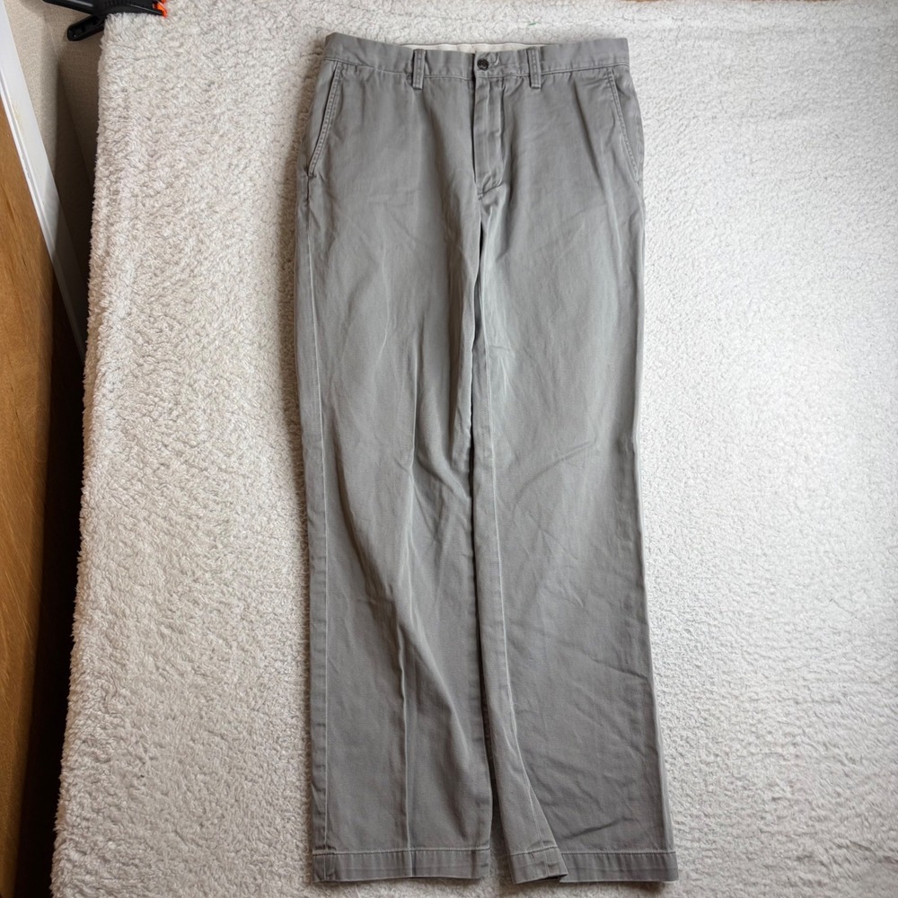 Polo Ralph Lauren Classic Fit Chino Pants Mens 32x32 Grey Straight Leg Cotton